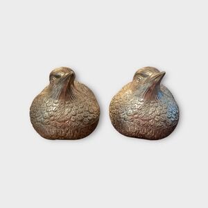 Vintage Highlands Bird Salt & Pepper Shakers Set‎ Silver Plated Kitchen Decor